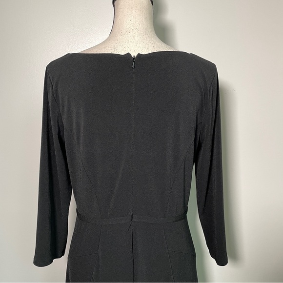 Ann Taylor Black Fit and Flare 3/4 Sleeves Size 10 - Picture 10 of 13